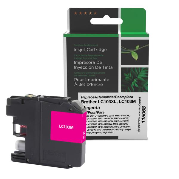 REMANUFACTURED BROTHER HIGH YIELD MAGENTA INK CARTRIDGE  - LC103XL, LC103M