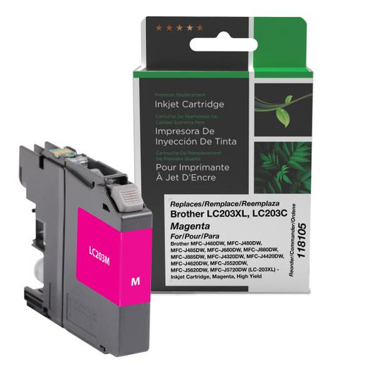 REMANUFACTURED BROTHER HIGH YIELD MAGENTA INK CARTRIDGE  - LC203XL, LC203C