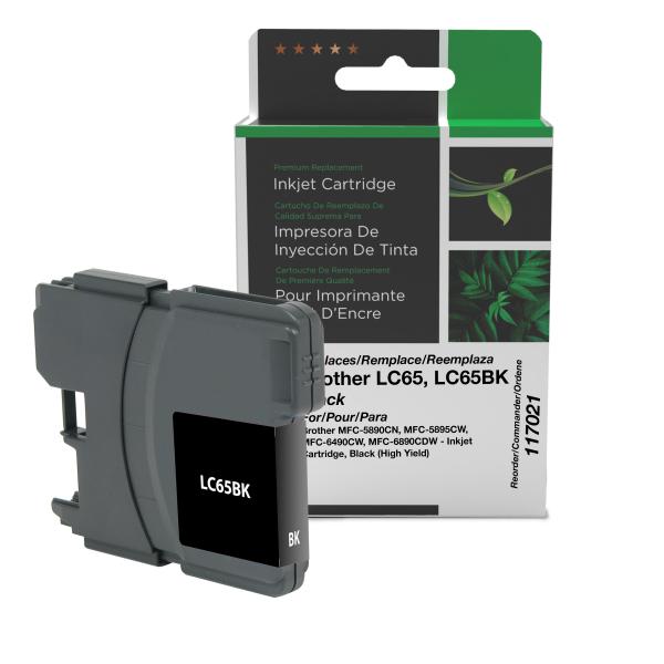 REMANUFACTURED BROTHER HIGH YIELD BLACK INK CARTRIDGE  - LC65, LC65BK