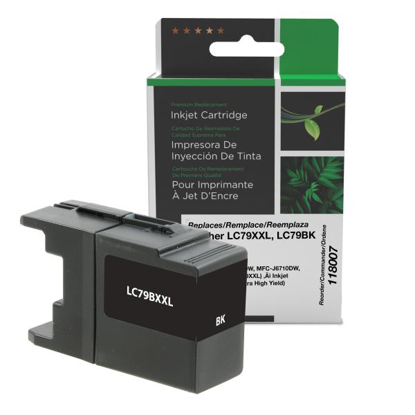 REMANUFACTURED BROTHER EXTRA HIGH YIELD BLACK INK CARTRIDGE  - LC79XXL, LC79BK