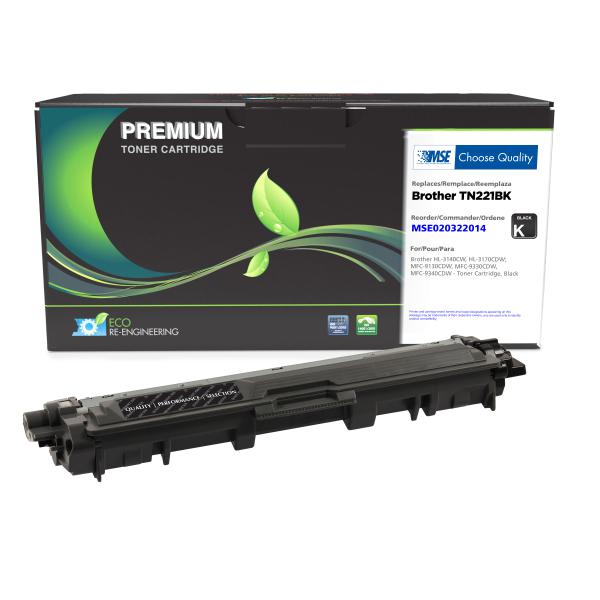 REMANUFACTURED BROTHER BLACK TONER CARTRIDGE  - TN221BK