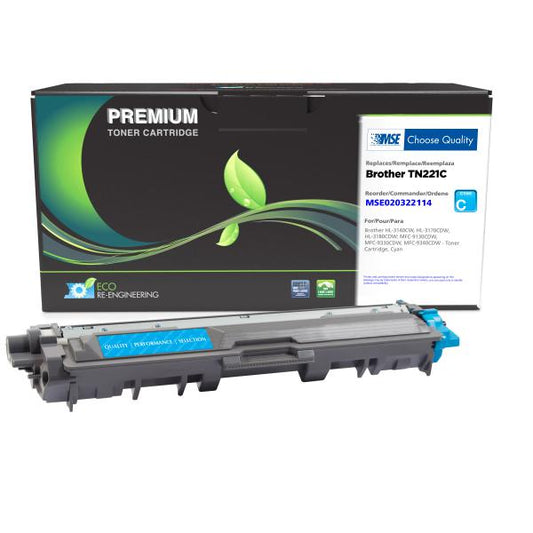 REMANUFACTURED BROTHER CYAN TONER CARTRIDGE  - TN221C