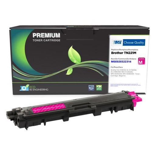 REMANUFACTURED BROTHER MAGENTA TONER CARTRIDGE  - TN221M