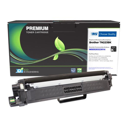 MSE REMANUFACTURED BROTHER BLACK TONER CARTRIDGE  - TN223BK