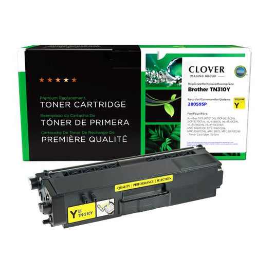 REMANUFACTURED BROTHER YELLOW TONER CARTRIDGE  - TN310Y