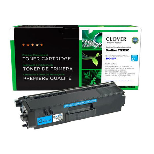 REMANUFACTURED BROTHER HIGH YIELD CYAN TONER CARTRIDGE  - TN315C