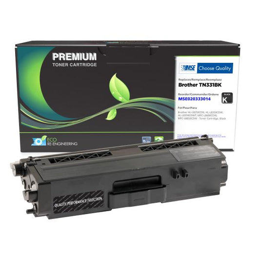 REMANUFACTURED BROTHER BLACK TONER CARTRIDGE  - TN331BK