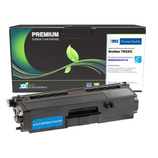 REMANUFACTURED BROTHER CYAN TONER CARTRIDGE  - TN331C