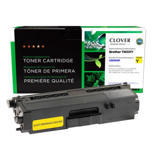 REMANUFACTURED BROTHER YELLOW TONER CARTRIDGE  - TN331Y