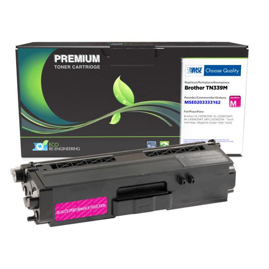 MSE REMANUFACTURED BROTHER SUPER HIGH YIELD MAGENTA TONER CARTRIDGE  - TN339M