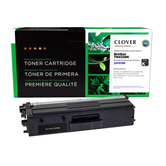 REMANUFACTURED BROTHER HIGH YIELD BLACK TONER CARTRIDGE  - TN433BK