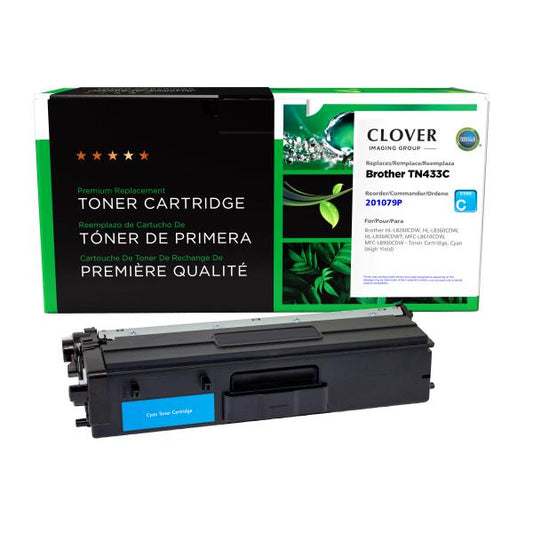 REMANUFACTURED BROTHER HIGH YIELD CYAN TONER CARTRIDGE  - TN433C