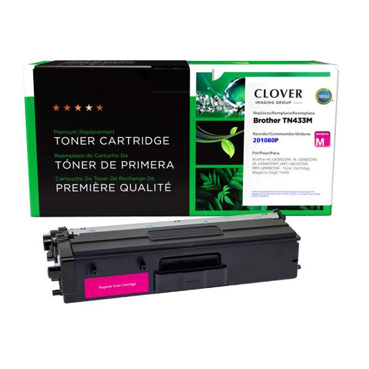 REMANUFACTURED BROTHER HIGH YIELD MAGENTA TONER CARTRIDGE  - TN433M