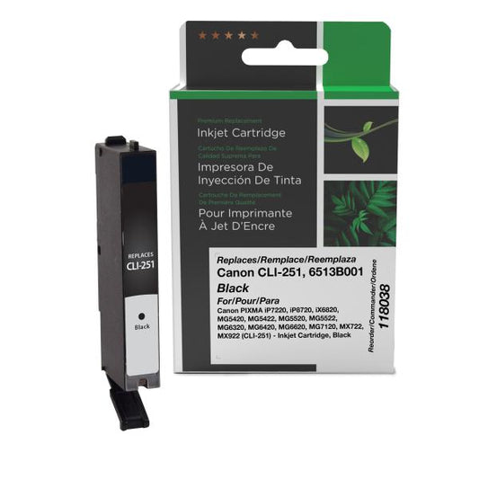 REMANUFACTURED CANON BLACK INK CARTRIDGE  - 6513B001