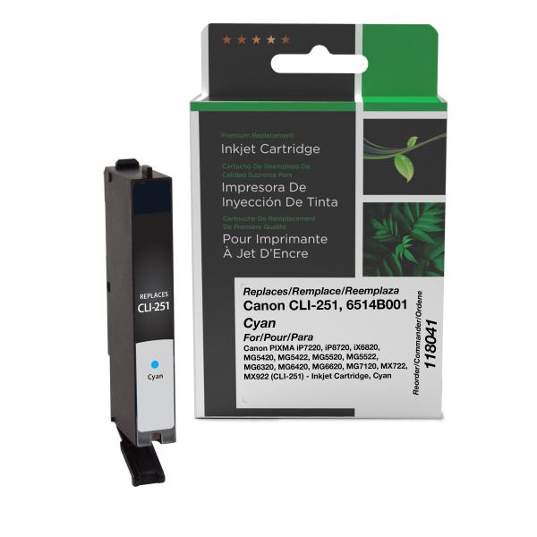 REMANUFACTURED CANON CYAN INK CARTRIDGE  - 6514B001