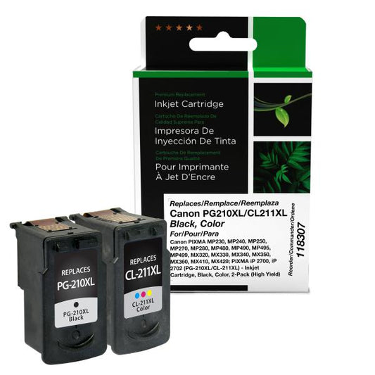 REMANUFACTURED CANON HIGH YIELD BLACK, COLOR INK CARTRIDGES  - 2973B048