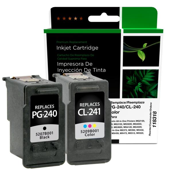 REMANUFACTURED CANON BLACK, COLOR INK CARTRIDGES  - 5207B001, 5209B001