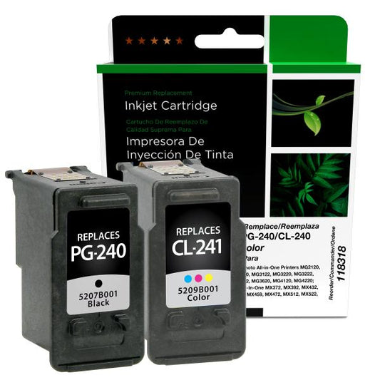 REMANUFACTURED CANON BLACK, COLOR INK CARTRIDGES  - 5207B001, 5209B001