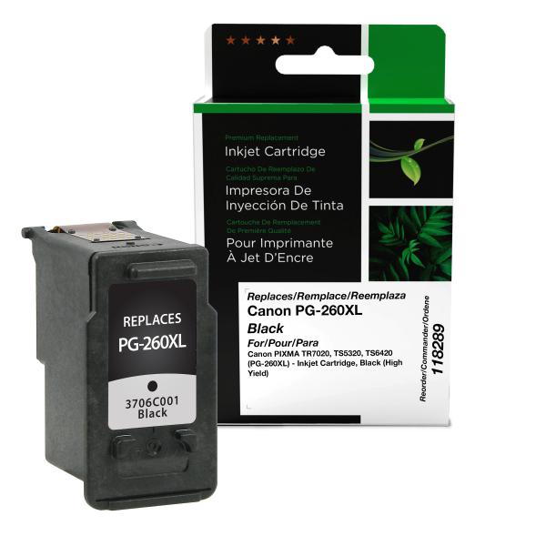 REMANUFACTURED CANON HIGH YIELD BLACK INK CARTRIDGE  - 3706C001