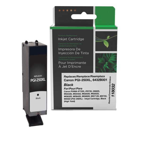 REMANUFACTURED CANON HIGH YIELD BLACK INK CARTRIDGE  - 6432B001