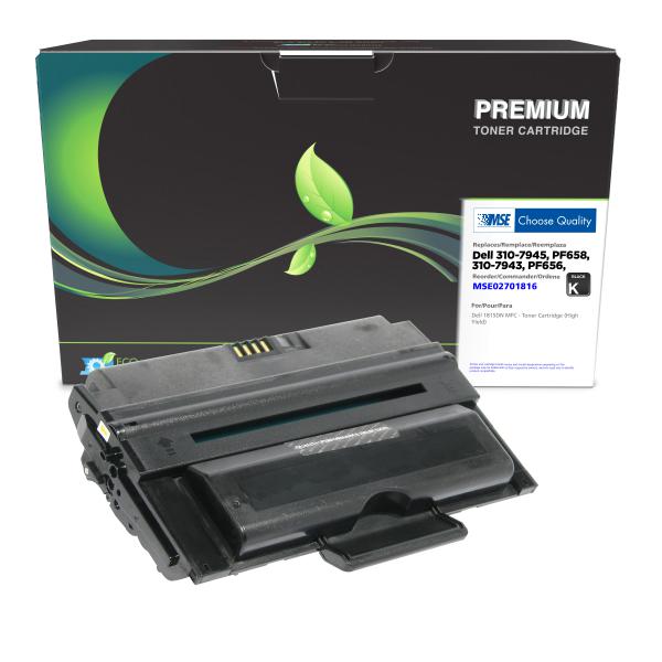 MSE REMANUFACTURED DELL HIGH YIELD TONER CARTRIDGE  - 310-7945, PF658, 310-7943, PF656, NF485