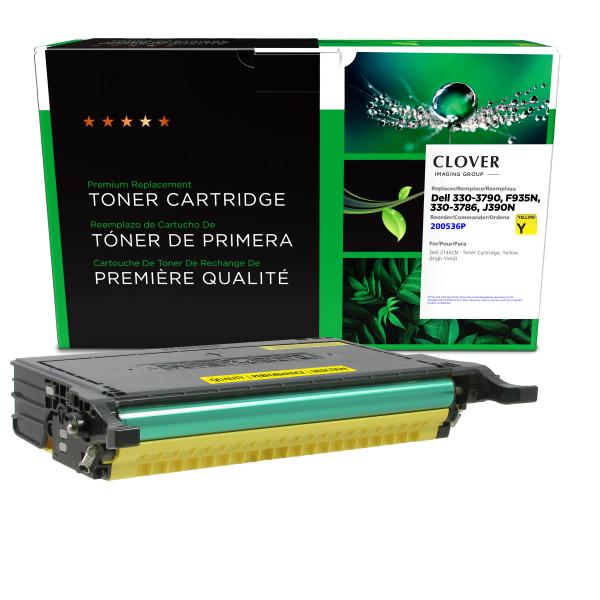 REMANUFACTURED DELL HIGH YIELD YELLOW TONER CARTRIDGE  - 330-3790, F935N, 330-3786, J390N