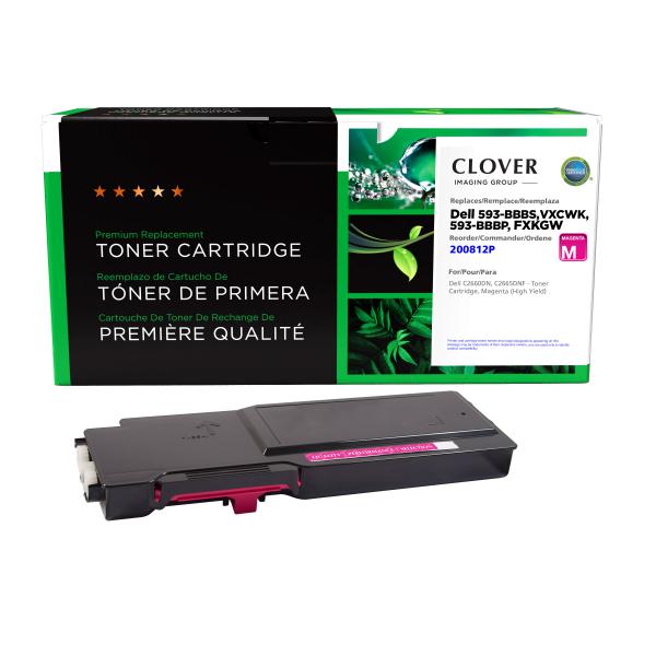 REMANUFACTURED DELL HIGH YIELD MAGENTA TONER CARTRIDGE  - 593-BBBS, VXCWK, 593-BBBP, FXKGW