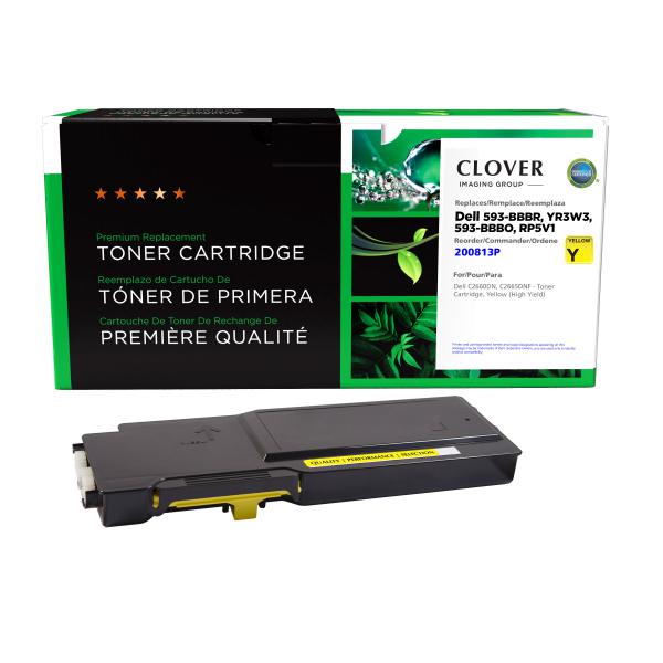 REMANUFACTURED DELL HIGH YIELD YELLOW TONER CARTRIDGE  - 593-BBBR, YR3W3, 593-BBBO, RP5V1