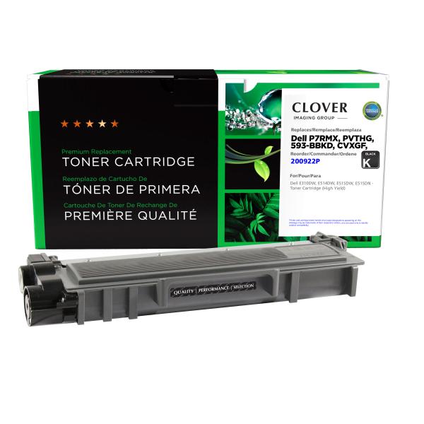 REMANUFACTURED DELL HIGH YIELD TONER CARTRIDGE  - P7RMX, PVTHG, 593-BBKD, CVXGF, 2RMPM, 593-BBKC