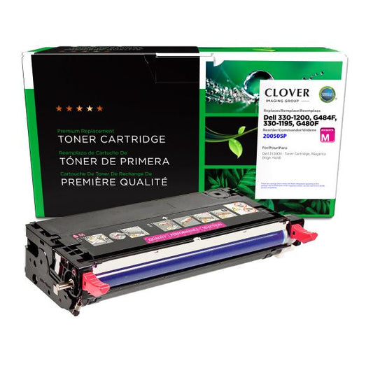 REMANUFACTURED DELL HIGH YIELD MAGENTA TONER CARTRIDGE  - 330-1200, G484F, 330-1195, G480F