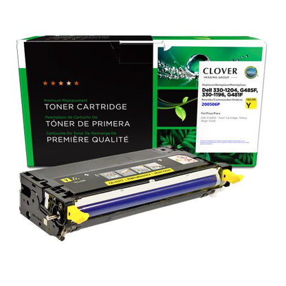 REMANUFACTURED DELL HIGH YIELD YELLOW TONER CARTRIDGE  - 330-1204, G485F, 330-1196, G481F