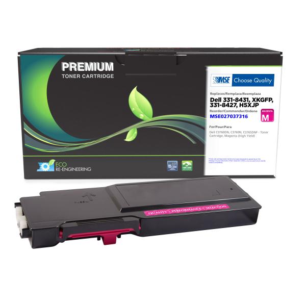 MSE REMANUFACTURED DELL HIGH YIELD MAGENTA TONER CARTRIDGE  - 331-8431, XKGFP, 331-8427, H5XJP