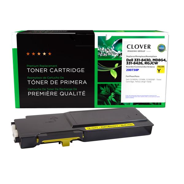 REMANUFACTURED DELL HIGH YIELD YELLOW TONER CARTRIDGE  - 331-8430, MD8G4, 331-8426, RGJCW