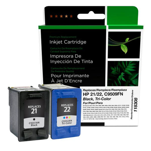 REMANUFACTURED HP BLACK, TRI-COLOR INK CARTRIDGES  - C9509FN