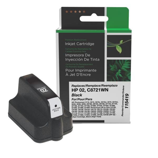 REMANUFACTURED HP HIGH YIELD BLACK INK CARTRIDGE  - C8721WN