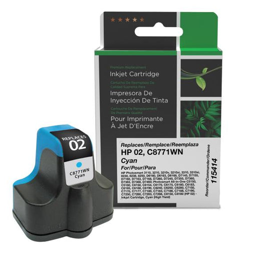 REMANUFACTURED HP HIGH YIELD CYAN INK CARTRIDGE  - C8771WN