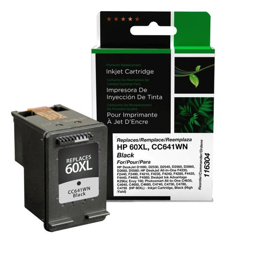 REMANUFACTURED HP HIGH YIELD BLACK INK CARTRIDGE  - CC641WN