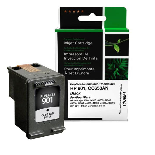 REMANUFACTURED HP BLACK INK CARTRIDGE  - CC653AN