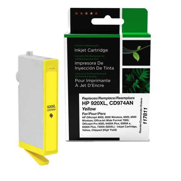 REMANUFACTURED HP HIGH YIELD YELLOW INK CARTRIDGE  - CD974AN