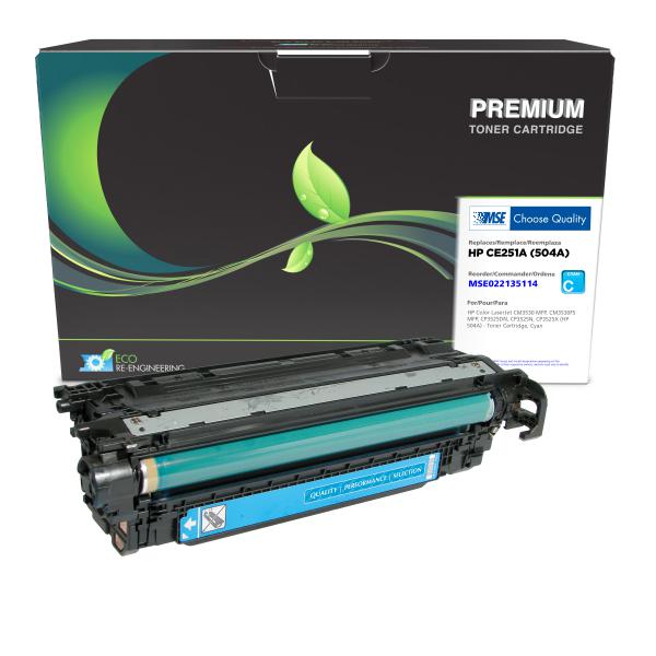 MSE REMANUFACTURED HP CYAN TONER CARTRIDGE  - CE251A