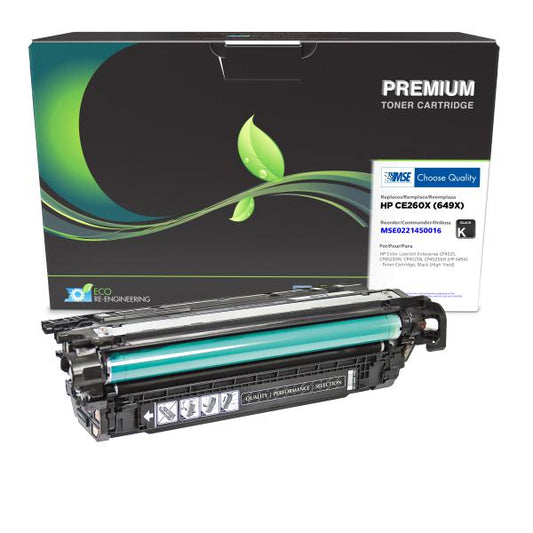 MSE REMANUFACTURED HP HIGH YIELD BLACK TONER CARTRIDGE  - CE260X