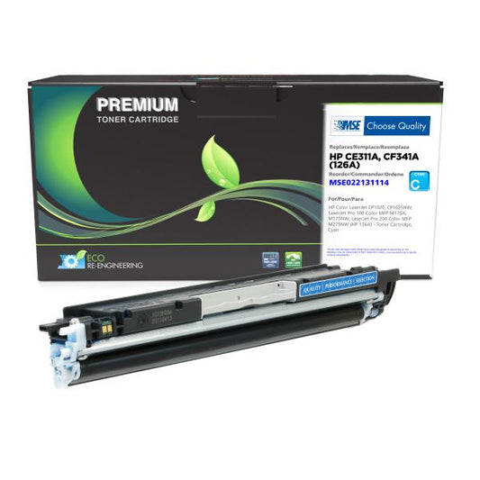 MSE REMANUFACTURED HP CYAN TONER CARTRIDGE  - CE311A