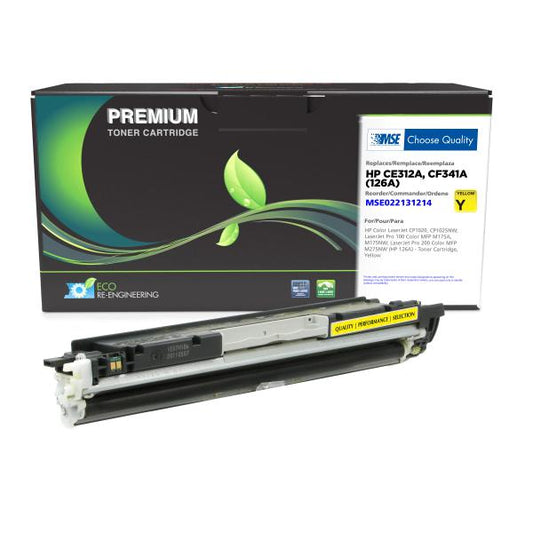 MSE REMANUFACTURED HP YELLOW TONER CARTRIDGE  - CE312A