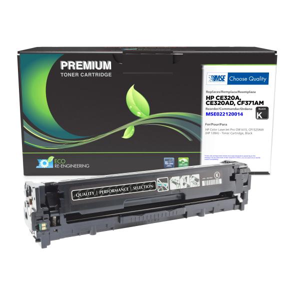 MSE REMANUFACTURED HP BLACK TONER CARTRIDGE  - CE320A