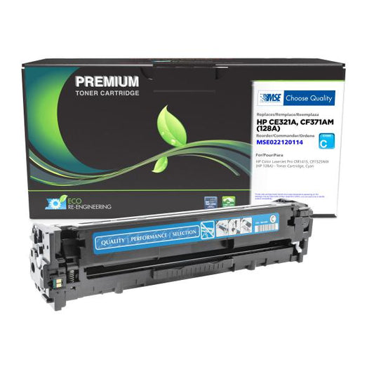 MSE REMANUFACTURED HP CYAN TONER CARTRIDGE  - CE321A