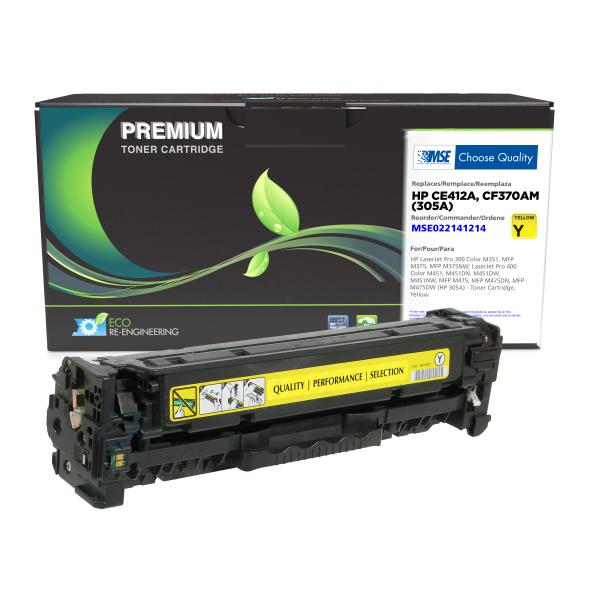 MSE REMANUFACTURED HP YELLOW TONER CARTRIDGE  - CE412A