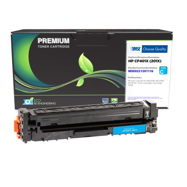 MSE REMANUFACTURED HP HIGH YIELD CYAN TONER CARTRIDGE  - CF401X