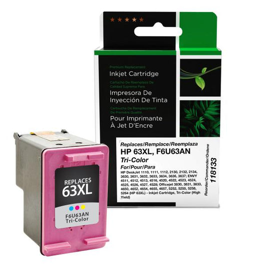 REMANUFACTURED HP HIGH YIELD TRI-COLOR INK CARTRIDGE  - F6U63AN