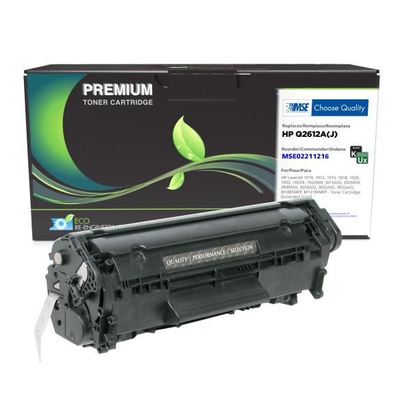 MSE REMANUFACTURED HP EXTENDED YIELD TONER CARTRIDGE  - Q2612A(J)