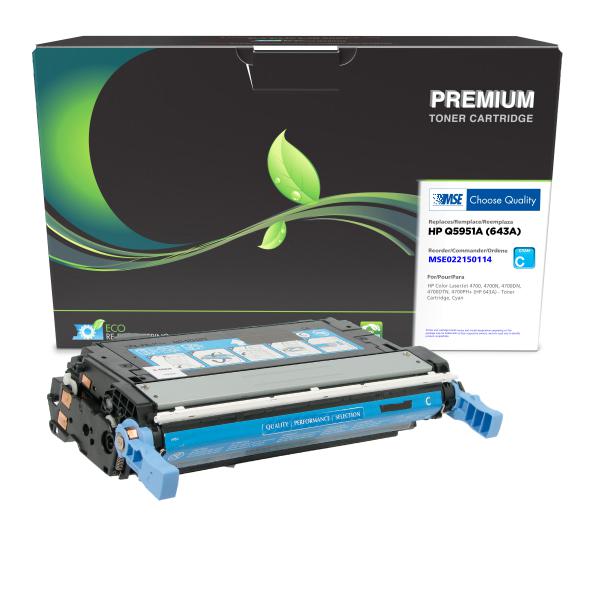 MSE REMANUFACTURED HP CYAN TONER CARTRIDGE  - Q5951A